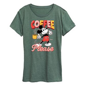 Disney's Mickey Mouse Women's Coffee Graphic Tee
