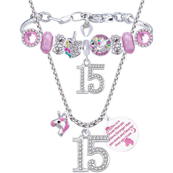 15th Birthday Gifts For Girls, 15 Year Old Bracelet, 15th Birthday Charm