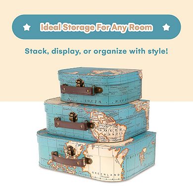 Paperboard Suitcases For Storage And Display Of Gifts, Toys, Photos, And Decorations.