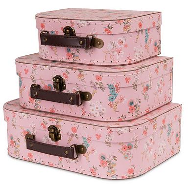 Paperboard Suitcases For Storage And Display Of Gifts, Toys, Photos, And Decorations.