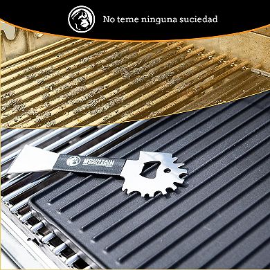 Grill Grate Scraper With Bottle Opener - Portable Scrubber For Any Grill, Griddle