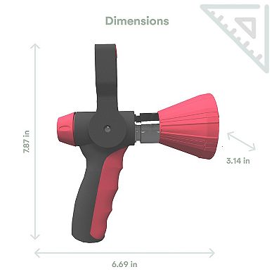 Garden Hose Nozzle With High Pressure Sprayer And Ergonomic Shut Off Handle