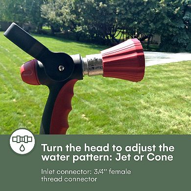 Garden Hose Nozzle With High Pressure Sprayer And Ergonomic Shut Off Handle
