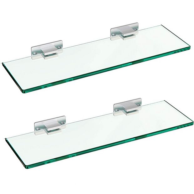 Shower Caddy Glass Shelves For Wall Glass Bathroom Storage