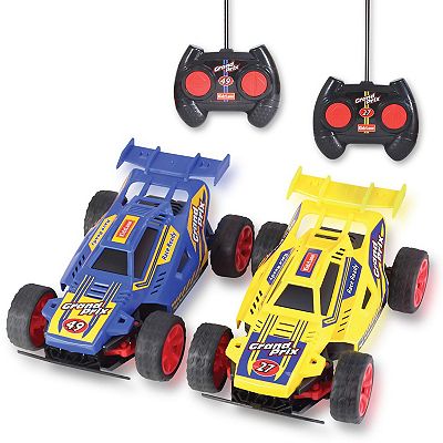 Remote Control Cars 2 Race Cars Racing Together With All direction Drive 35 Ft Range For Kids