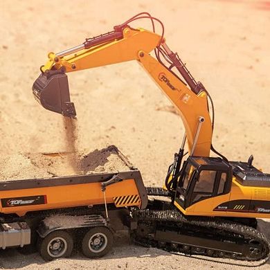 Remote Control Construction Dump Truck Toy - Heavy Duty Metal & Plastic Construction Truck