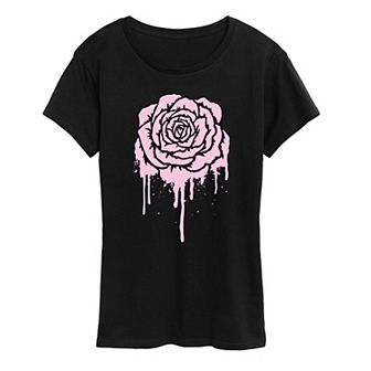Women's Dripping Rose Graphic Tee