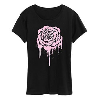 Women's Dripping Rose Graphic Tee