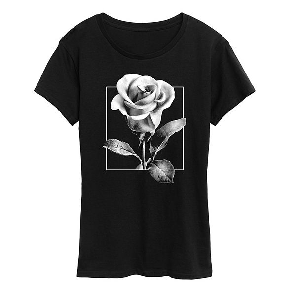 Women's White Rose Graphic Tee