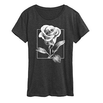 Women's White Rose Graphic Tee