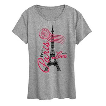 Women's Paris Love Postmark Graphic Tee