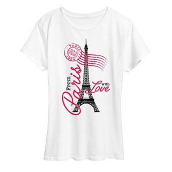 Women's Paris Love Postmark Graphic Tee