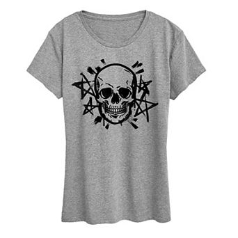 Women's Skull And Stars Graphic Tee