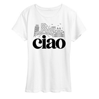 Women's Ciao Italy Landmarks Graphic Tee