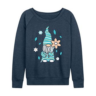 Women's Scandinavian Garden Gnome French Terry Long Sleeve Tee
