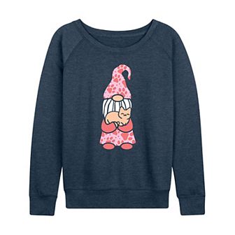 Women's Cat Gnome French Terry Long Sleeve Tee