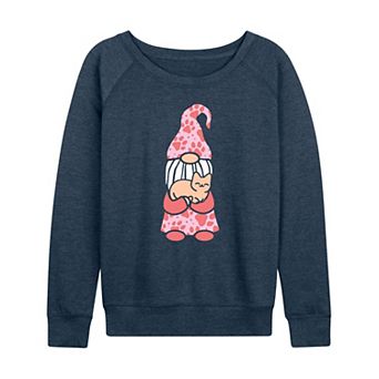 Women's Cat Gnome French Terry Long Sleeve Tee