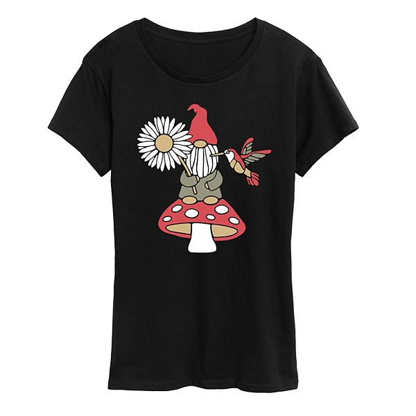 Women's Mushroom Gnome Graphic Tee