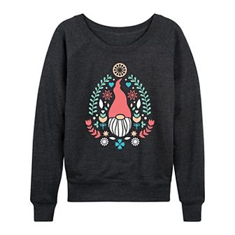 Women's Scandinavian Gnome Spring French Terry Long Sleeve Tee