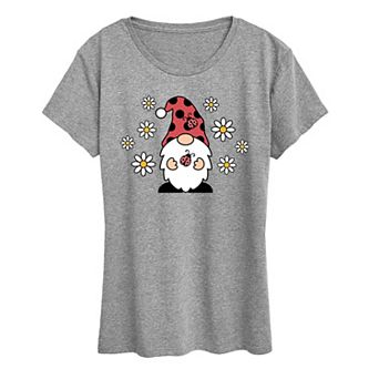 Women's Ladybug Gnome Graphic Tee