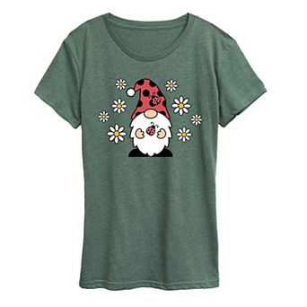 Women's Ladybug Gnome Graphic Tee