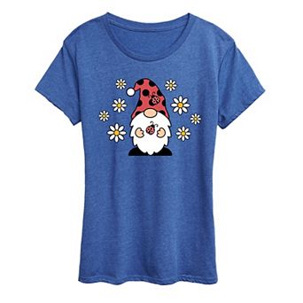 Women's Ladybug Gnome Graphic Tee