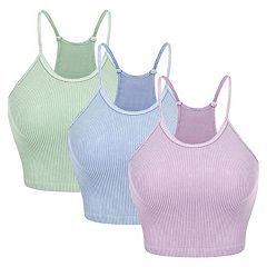 Women's, Padded Cross Back Sport Bras With Medium Support Set Of 3