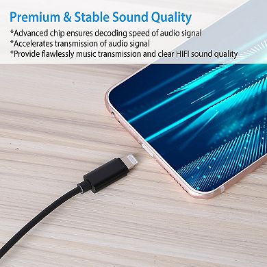 Ios 8 Pin To 3.5mm Aux Car Audio Adapter Cord 3.5mm Headphone Jack Adapter Fit For Iphone