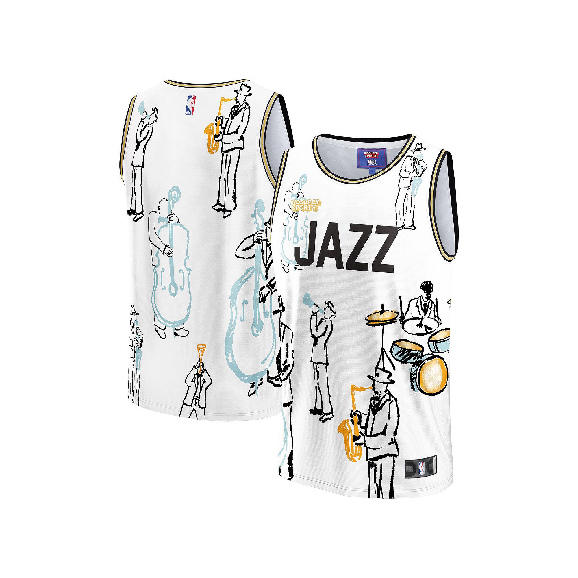 Unisex NBA & KidSuper Studios by Fanatics White Utah Jazz Hometown Jersey, 