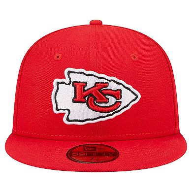 Men's New Era Red Kansas City Chiefs Main 59FIFTY Fitted Hat