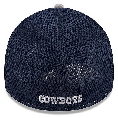 Men's New Era Silver/Navy Dallas Cowboys Pipe Retro Joe 39THIRTY Flex Hat