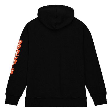 Men's Mitchell & Ness Black Cincinnati Bengals Gridiron Classics Big Face 7.0 Pullover Hoodie