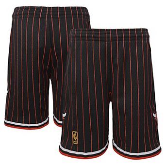 Youth Mitchell & Ness Black Chicago Bulls Hardwood Classics Swingman Shorts