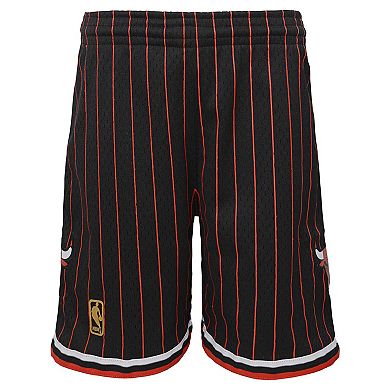 Youth Mitchell & Ness Black Chicago Bulls Hardwood Classics Swingman Shorts