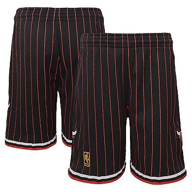 Youth Mitchell & Ness Black Chicago Bulls Hardwood Classics Swingman Shorts