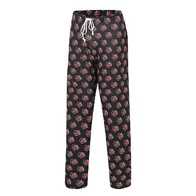 Women's Concepts Sport Black Cincinnati Bengals Gauge Allover Print Sleep Pants