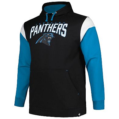 Men's Profile Black Carolina Panthers Big & Tall Trench Battle Pullover Hoodie