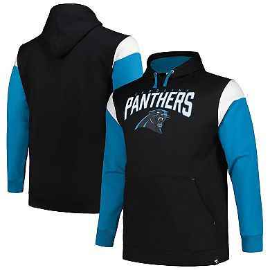 Men's Profile Black Carolina Panthers Big & Tall Trench Battle Pullover Hoodie
