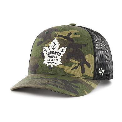Men's '47 Camo/Black Toronto Maple Leafs Trucker Snapback Hat