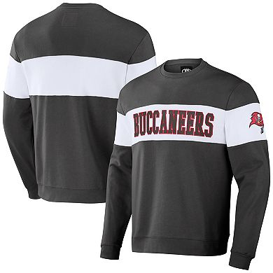 Men's NFL x Darius Rucker Collection by Fanatics Pewter Tampa Bay Buccaneers Team Color & White Pullover Sweatshirt