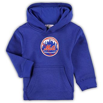 Toddler Royal New York Mets Team Primary Logo Fleece Pullover Hoodie