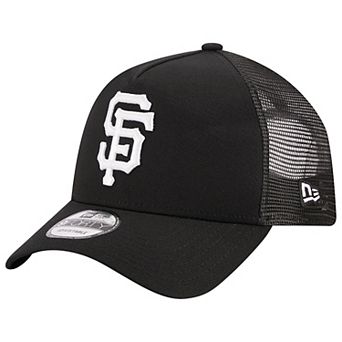 Men's New Era Black San Francisco Giants A-Frame 9FORTY Trucker Adjustable Hat