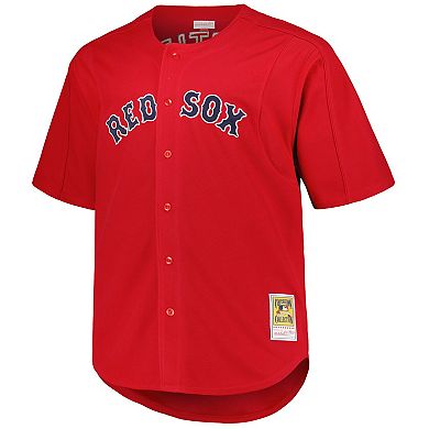 Men's Mitchell & Ness David Ortiz Red Boston Red Sox Big & Tall Cooperstown Collection Batting Practice Replica Jersey