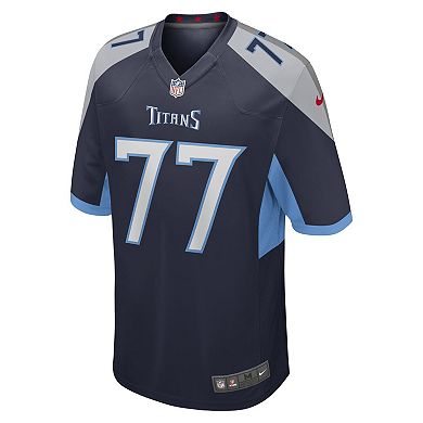 Men's Nike Peter Skoronski Navy Tennessee Titans 2023 NFL Draft First Round Pick Game Jersey