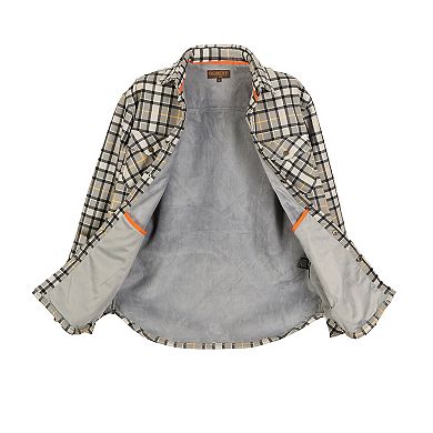 Gioberti Men's Checkered Flannel Jacket W/ Velvet Underlining