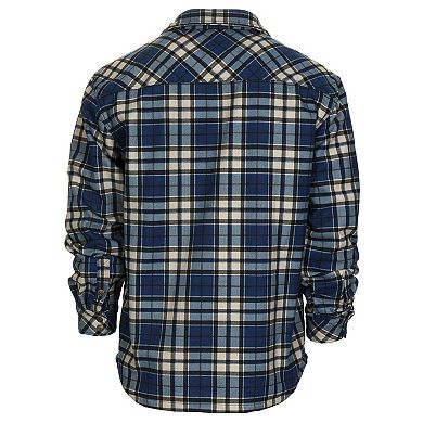 Gioberti Mens Checkered Flannel Jacket w/ Velvet Underlining