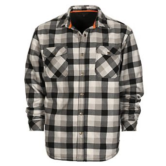 Gioberti Men's Checkered Flannel Jacket W/ Velvet Underlining