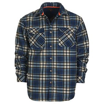 Gioberti Men's Checkered Flannel Jacket W/ Velvet Underlining