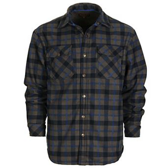 Gioberti Men's Checkered Flannel Jacket W/ Velvet Underlining