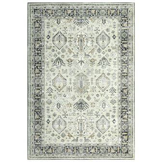 Garvee Machine Washable Floral Print Area Rug Indoor Vintage Floor Cover for Home Decor